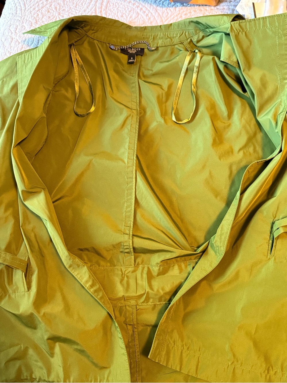 Talbots Green Drawstring Waist Jacket - Picture 6 of 6